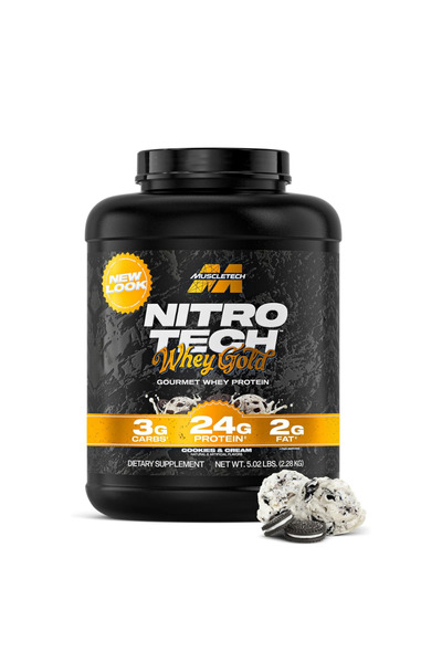 MUSCLETECH Nitro-Tech 100% Whey Gold Protein Powder for Muscle Growth Cookies...
