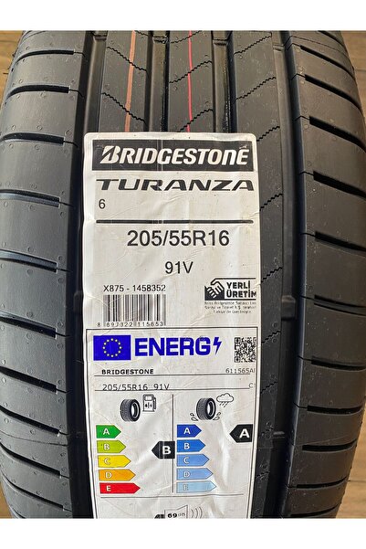 Bridgestone 205/55R16 TURANZA 6 ENLITEN EV READY ELT 91V (A/B/69) (2026 ÜRETİM )