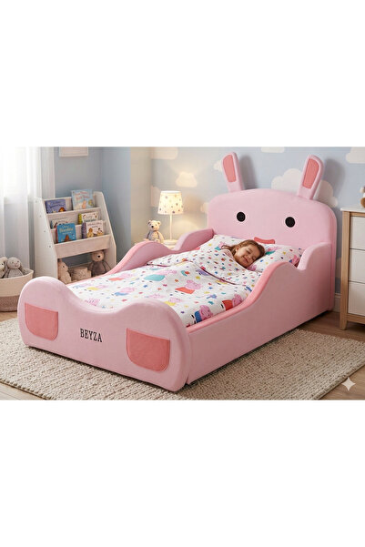 Puf Bebe Montessori Serisi _çocuk Yatağı _bebek Yatağı_tavşanlı 90x190 Ölçüde...