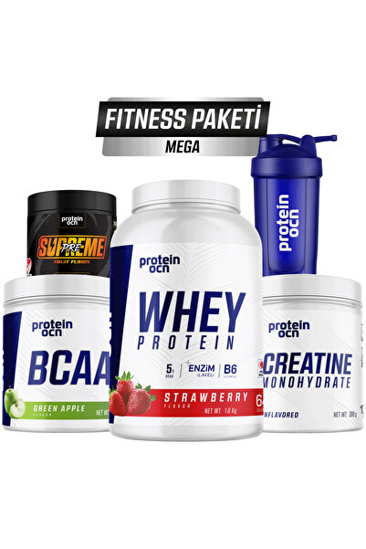 Proteinocean Fitness Paketi Mega - Çilek Yeşil Elma
