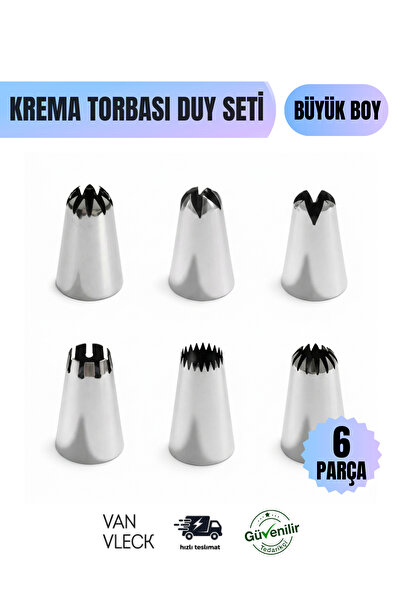 VAN VLECK Krema Torbası Duy Seti – Büyük Boy Tulumba, Ekler, Profiterol ve Pa...