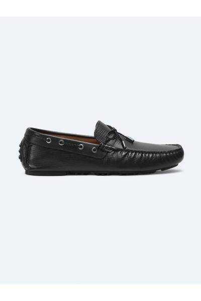 Kip Loafer casual inteligent din piele neagră