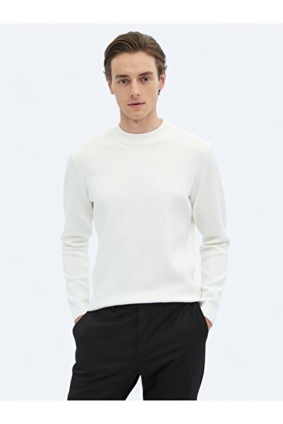 Kip سترة تريكو منقوشة بنصف الياقة المدورة من إكرو