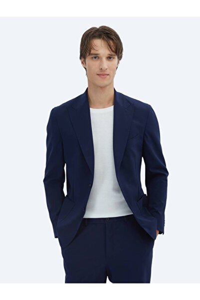 Kip Costum drept modern albastru bleumarin