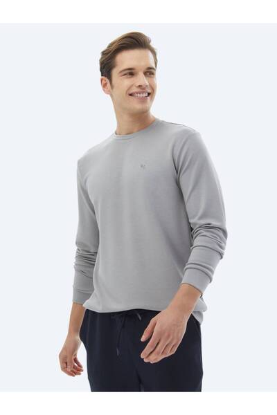 Kip Siva okrugla kragna majica - Štampano