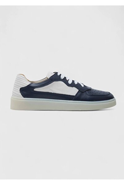 Ramsey Navy Blue Leather Sneakers