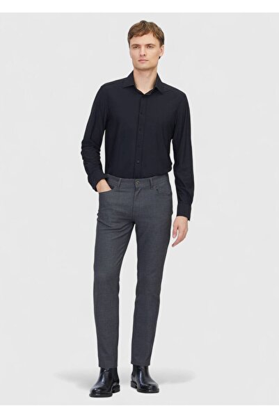 Ramsey بنطلون كاجوال منسوج باللون الرمادي