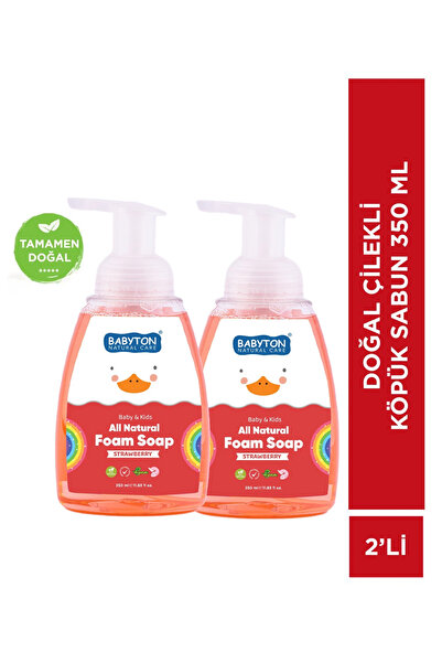 BABYTON Doğal Çilek Köpük Sabun 2'li Set 350 ml