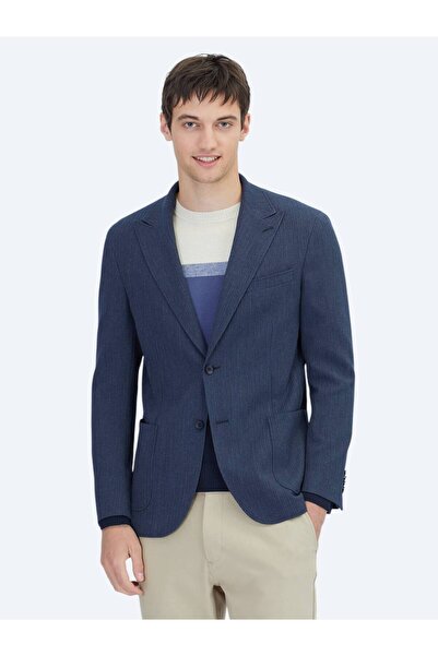 Kip Μπουφάν μοντέρνα εφαρμογή με ρίγες σε σκούρο μπλε ναυτικό