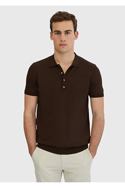 Ramsey براون بولو الرقبة عادي محبوك تريكو