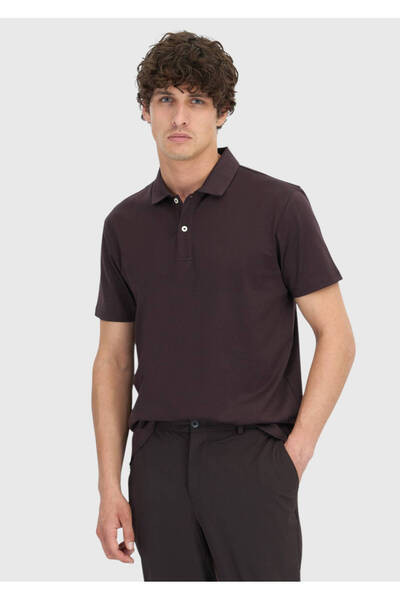 Ramsey Μπλουζάκι με γιακά Polo Plum Flat 100% βαμβάκι