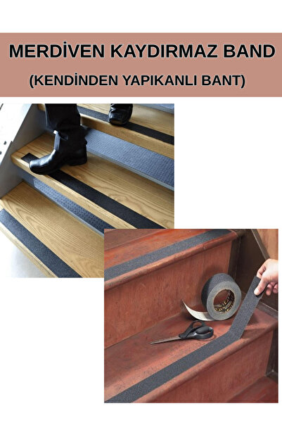 KL HOME 15MetreX25mm KENDİNEN YAPIŞKANLI KAYDIRMAZ MERDVEN BAND - Kaydırmaz Z...