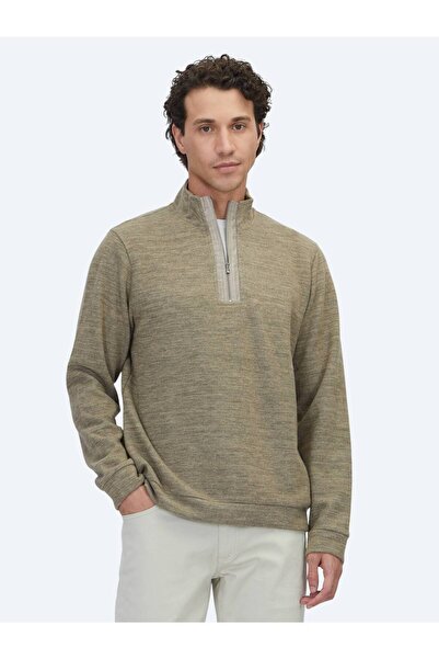 Kip Hanorac cu dungi Mink guler ridicat