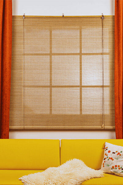 NAVAGREY BAMBU STOR PERDE KAHVE