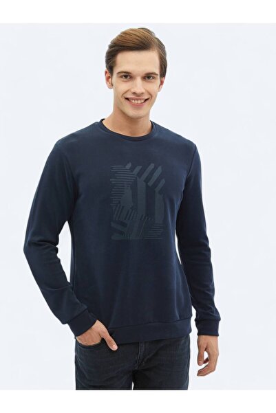 Kip Hanorac cu imprimeu albastru bleumarin