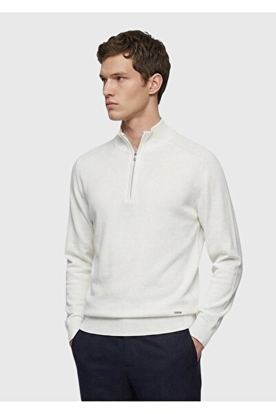 Ramsey سترة تريكو محبوكة مسطحة بنصف ياقة من إكرو