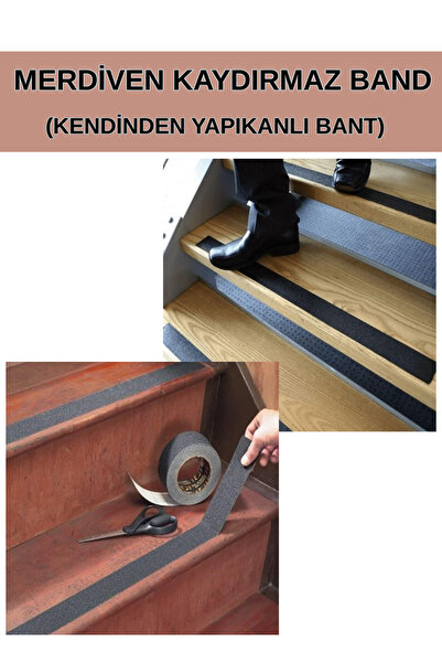 KL HOME 15 METREx 25mm KAYDIRMAZ MERDİVEN BAND - KENDİNDEN YAPIKANLI BANT