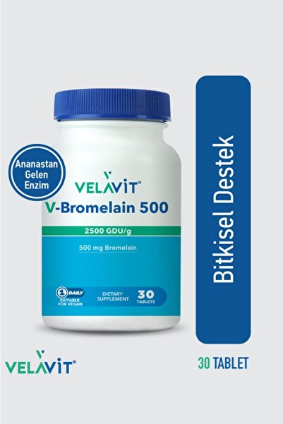 Velavit V- Bromelain 500 - Bromelain (Ananas Özü) Takviyesi -30 Tablet