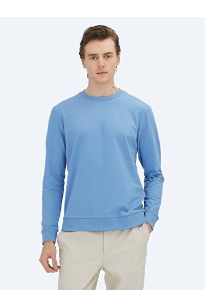 Kip Blue Crew Neck Sweatshirt