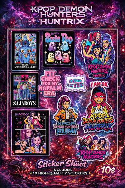 cakaybu Set de autocolante Kpop Hunters – 15 bucăți de autocolante cu persona...