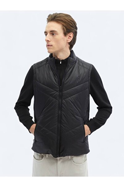 Kip Siyah %100 Pamuk Dokuma Spor Yelek