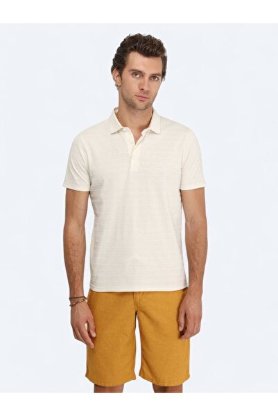 Kip Ecru Žakard Polo ovratnik 100% pamuk T-shirt