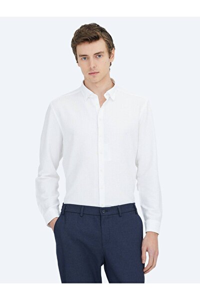 Kip Bela ležerna košulja regularnog kroja Tkano