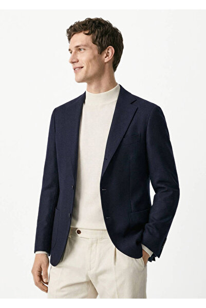 Ramsey Navy Blue Comfort Fit 100% Wool Jacket