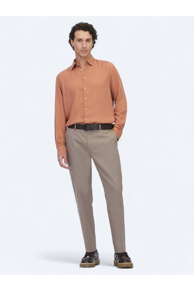 Kip Pantaloni casual din amestec de bumbac țesuți din nurcă