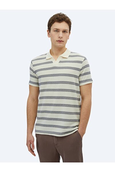 Kip Mornarsko plava Prugasto polo majica Mešavina pamuka T-shirt