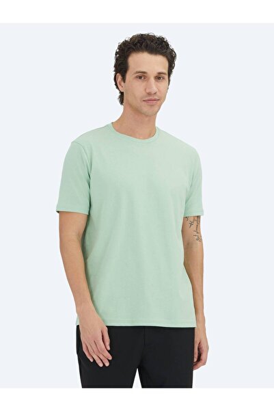 Kip Μπλουζάκι Unisex Mint Plain Crew Neck από 100% βαμβάκι
