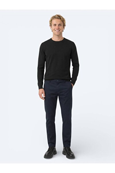 Kip Lacivert Düz Dokuma Jogging Fit Casual Pamuk Karışımlı Pantolon