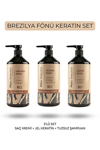 Maxx Selection Professional Saç Düzleştirici Keratin Bakımı Brezilya Fönü Kok...