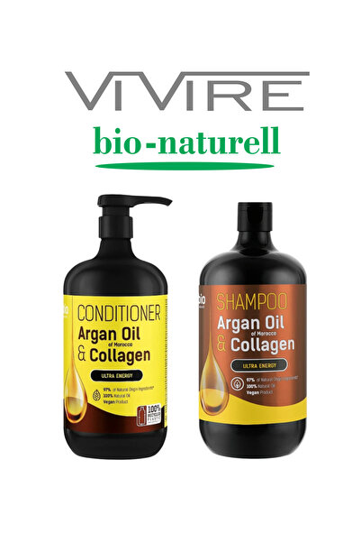 BIO Naturell Set 2, Sampon Ulei de argan si colagen 946 ml + Balsam de par Ar...