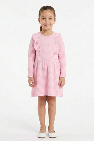 NEWKİDS Haljina za devojčice sa naboranim dugim rukavima Pamuk Sezonsko u boj...