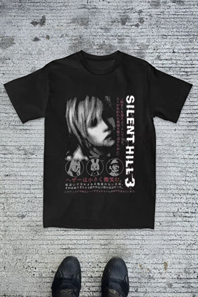 Köstebek تي شيرت أسود للجنسين من Silent Hill 3 Heather Mason