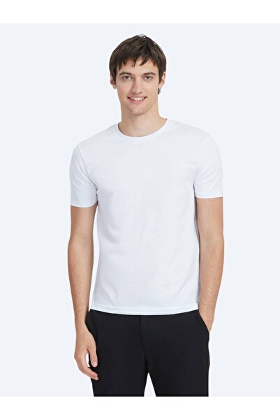 Kip Λευκό μπλουζάκι με λαιμόκοψη 100% βαμβάκι