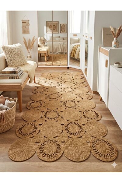 BDZ DERİ hasır jüt halı el örgüsü halı kilim yıkanabilir çift taraflı,ModaCardin