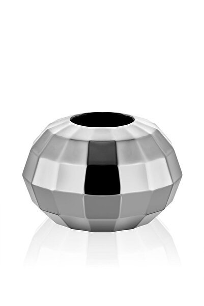 The Mia Vază decorativă argintie 30x30x20 cm