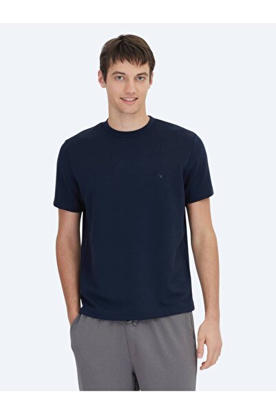 Kip Μπλουζάκι Μπλέ Σκούρο Λείο με Στρογγυλή Λαιμόκοψη