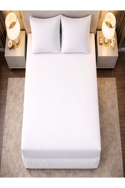 vionetta Cotton Pieces of White Pillow Cases Fitted Sheet Set 200 X 200