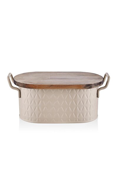 The Mia حاوية تخزين الخبز بريزم كراميل 40x22x18 سم