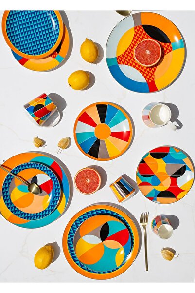 The Mia Shapes Pasta Tabağı 6 Kişilik