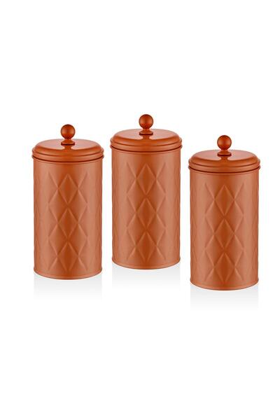 The Mia Prism Tea Sugar Coffee Jar Terracota 1,20 Lt