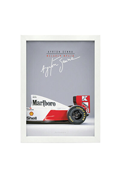 KAYNOCK Ayrton Senna Mclaren, Formula 1, F1 Poster Tablo