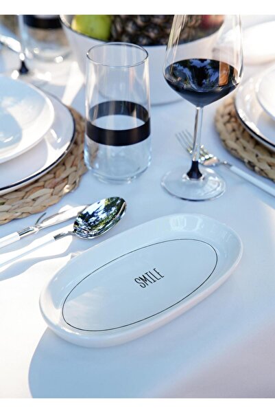 The Mia مجموعة ديلي تونز بيضاوية للتقديم مكونة من 4 قطع 17 سم