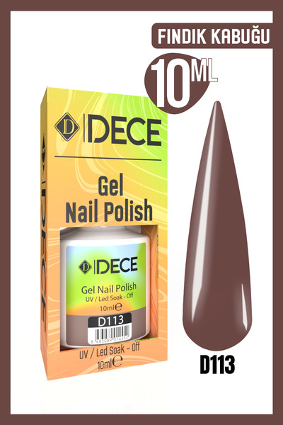 d dece Kalıcı Oje Uv Led D113 (KAHVE SERİSİ) 10ml