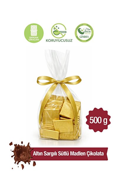 Milat Altın Sargılı Sütlü Madlen Çikolata 500 gr - Ikramlık Çikolata