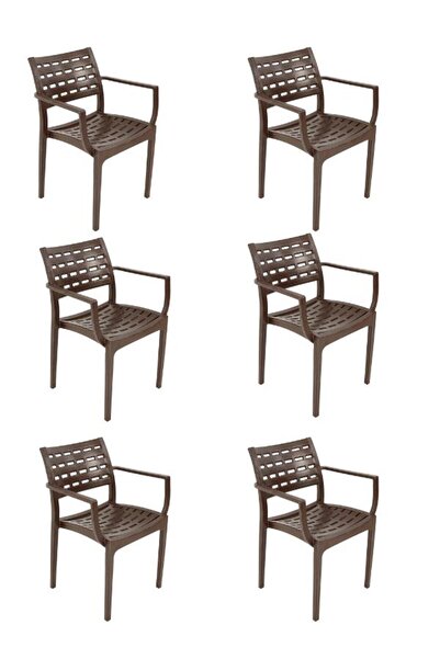 Mandella Cafe Koltuk (6 Adet) KAHVERENGİ