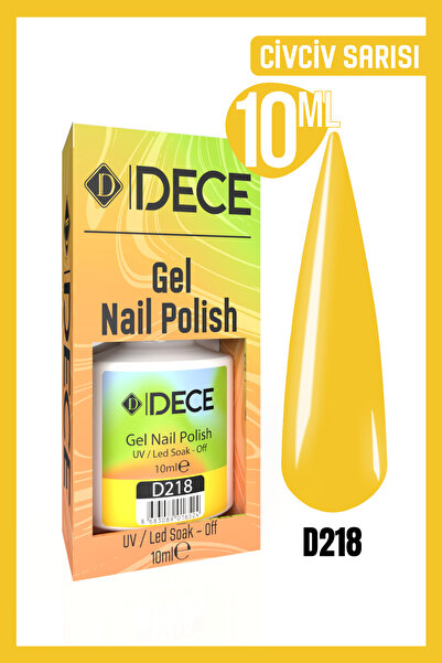 d dece Kalıcı Oje Uv Led D218 (SARI SERİSİ) 10ml
